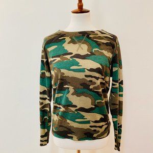 J. Crew Merino Wool Sweater in Camo - M